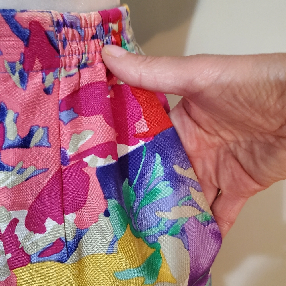Anne Crimmins for UMI Collections vtg silk floral straight skirt blazer suit 8 - Picture 9 of 12